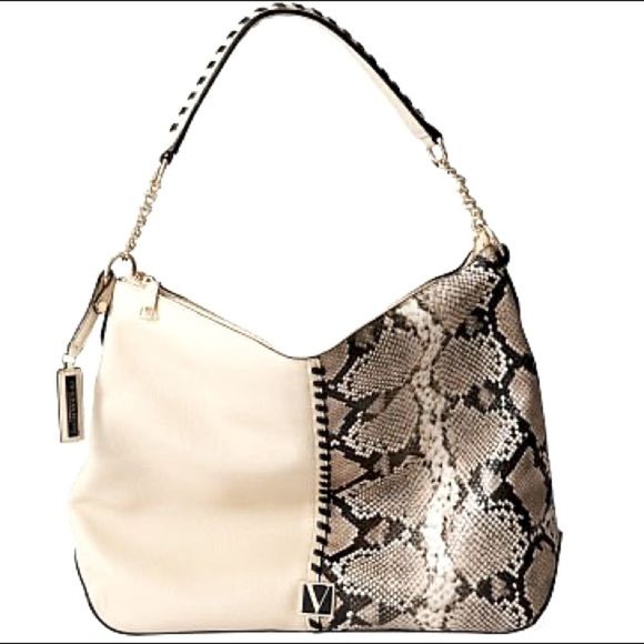 The Python Croissant Bag in Natural Python with Gold Hardware Curve Bag in Sand Python